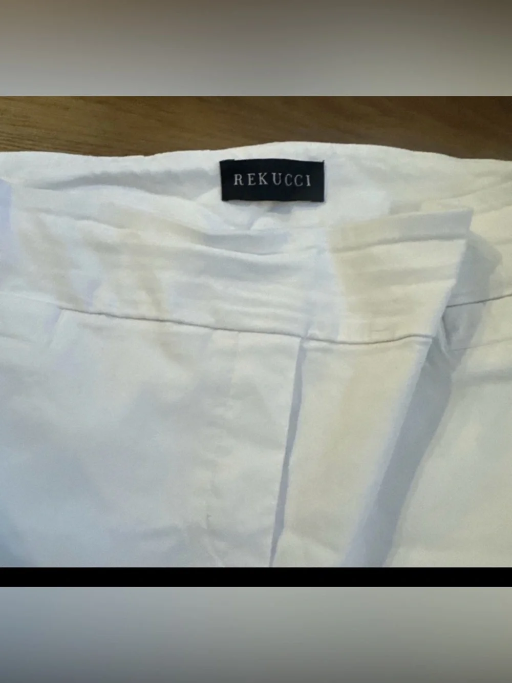 Rekucci Womens White Wide-Leg Dress Pants With Pockets Size 16P - Picture 4 of 10